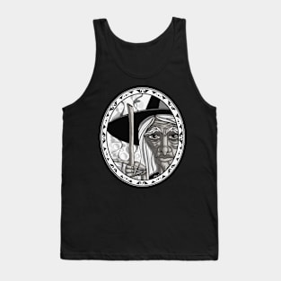 Witch Portrait with Oval Frame Tank Top